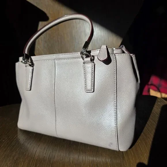 Coach Mini Christie Carryall Purse F34797 Taupe Crossbody Leather Clean EUC￼ - Picture 2 of 16